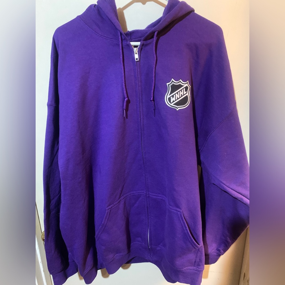 Purple WNHL Zip-Up Hoodie Size  2XL